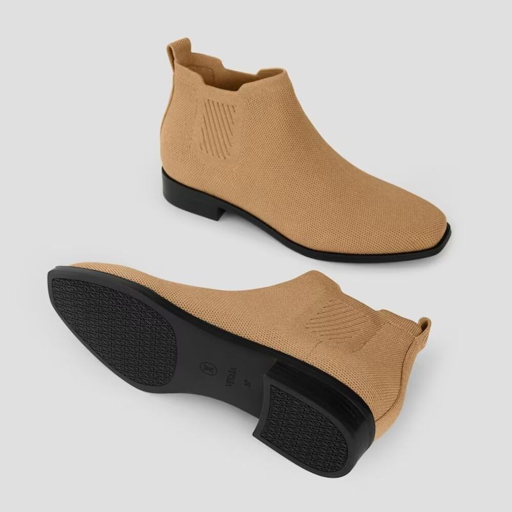 Vivaia Ryan Pro Ankle Boots Size 40 / US 9 Nutmeg Tan Square Toe Water Repellent